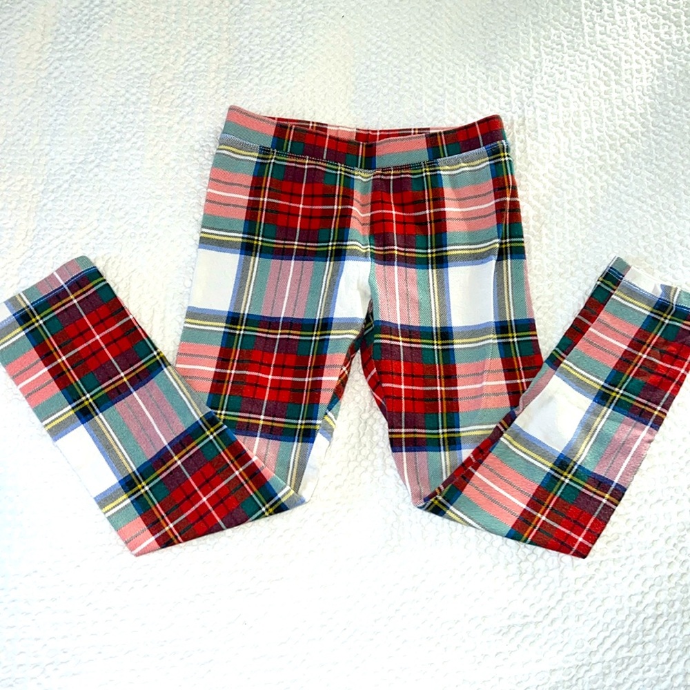 Crewcuts girls tartan plaid full-length leggings